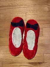 Red Velvet Boden Slippers