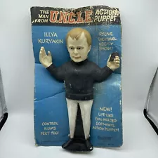 NOS 1965 MAN FROM UNCLE ILLYA KURYAKIN VINYL HAND PUPPET DAVID MCCALLUM GILBERT