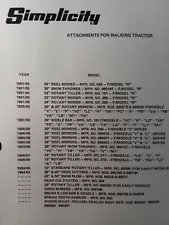 simplicity tractor attachments for sale