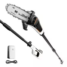 Litheli U20 Pole Saw for Tree Trimming 8'' Electric Cordless Pole Saws Batter...