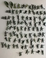 Lot of 87 HO Dark Green WW2 Army Men for Layout (30 Cal Machine Guns)