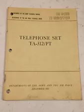 Army Signal Corps TA-312 Field Telephone TM 11-2155