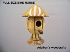 Designer Handcrafted Round Lathe Turned Bird House For Sale By Del Gross USA