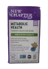 New Chapter Metabolic Health Turmeric & Black Seed - 60 Capsules - Exp 05/2024