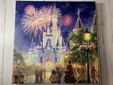 Retired !! Main Street, USA Walt Disney World Thomas Kinkade Canvas Wrap14"x14"