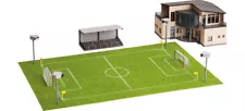 Noch 66830 HO Football Pitch with Clubhouse, Micro-Sound Stand & Floodlights Kit