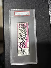 signed concert ticket