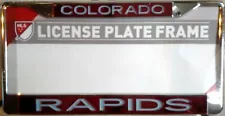 Colorado Rapids MLS Chrome Metal License Plate Frame Tag Cover, Laser...