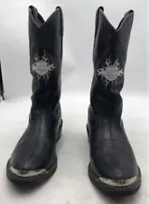 Harley Davidson Mens Black Mid-Calf American Western Boots Size 10.5