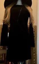 Harry Potter Narcissa Bellatrix Lestrange EDUN Costume Wand Boots Hat Halloween