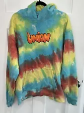 Union Los Angeles Men’s Hoodie 30th Anniversary Wizard Tie Dye 90’s Y2K Sz XL