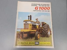 Minneapolis Moline G1000 Tractor Sales Brochure 16 Pages Fair/Good Condition