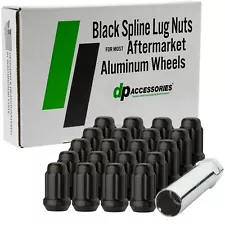 Black Lug Nuts for 2010-2016 Hyundai Genesis Coupe with Aftermarket Wheels