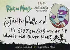 Rick & Morty Season 2 Inscription Autograph JR-EY Justin Roiland