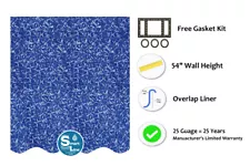 SmartLine Sunlight Swimming Pool Overlap Liners - 54" Wall Height - 25 Gauge