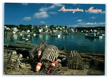 Postcard Stonington Maine Lobster Traps fishing boats MS426 #2