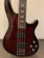 Schecter electric bass DIAMOND series c-4 red with soft case from Japan