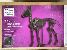 Home Accents 5.5FT LED Skeleton Pony / Horse Home Depot Halloween