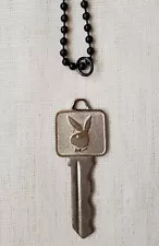 Vintage 60s Playboy Club Member Key Hugh Hefner Bunny Los Angeles LA204028 Chain