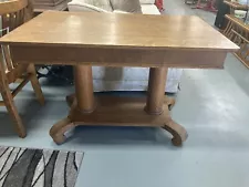 Antique Quarter sawn Oak Library Table