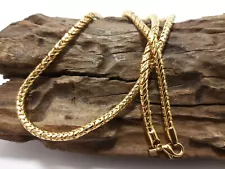 Gold Plated Round Chain Link Men Women Unisex Strand Necklace - 19"