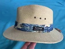 Men's "PANAMA JACK Original" Straw Hat Island/Beach Style Size Large UPF 50+