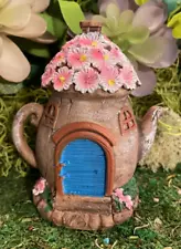 Dollhouse Fairy Accessories Hobbit House Garden Flowers Tea Pot Cobblestone