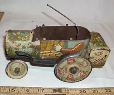 MARX UNCLE WIGGILY CAR TIN WIND UP TOY FOR PARTS OR TO RESTORE