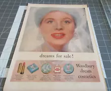 1957 Woodbury Dream Cosmetics, Dreams for Sale, Vintage Print Ad