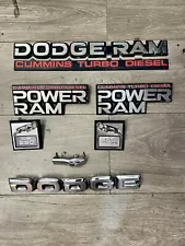 1989-1993 Dodge Ram D250 W250 FULL SET Emblem Badges Cummins Turbo Diesel OEM