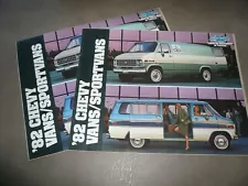 1982 Chevy Vans/SportVans Sales Brochure - Vintage - Two for One Price