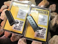 2 Pack BLACK Fits AMT BACKUP .380 Mags 6 Round Magazine Mag Magazines FLUSH