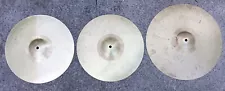 14" Hi-Hat and 16" Crash Cymbals. Beginners Practice Cheap Brass Stackable.