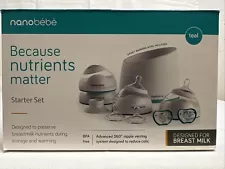 Nanobebe Newborn Feeding Bottle Starter Kit Set for Breast Milk BPA Free Teal