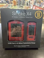 ThermoWorks Smoke X4 Pro Series 4 Channel Wireless BBQ Alarm Thermometer RED