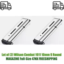 Lot of (2) Wilson Combat 1911 10mm 9 Round MAGAZINE Full-Size 47NX FREESHIPPING