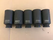 5 x Sealey Deep Hexagon Impact Sockets 1/2" Drive Quality for air Impact Wrench