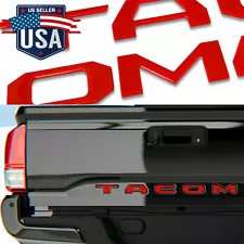 For Tacoma 2016-2023 Emblem Flat 3D Gloss Red Rear Tailgate Insert Letters Badge