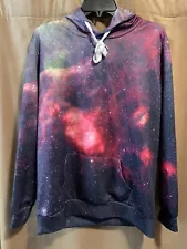 Galaxy Print Hoodie/Sweatshirt Purple Galaxy Print All Over - Unisex Size Small