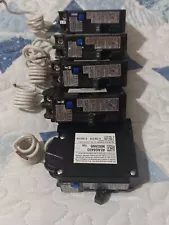 Lot Of 5 Siemens 15amp Arc Fault Single Pole Breaker