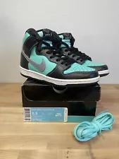 VNDS Nike SB Dunk High Premium x Diamond Supply Co. Tiffany 2014 Size 6.5