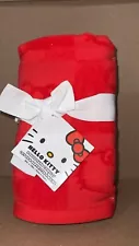 HELLO KITTY 2 Pack Red Bath Hand Towels NEW