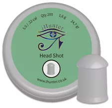 ** sale** iHunter Headshot Air Gun Pellets .22 / 5.5mm cal Qty 200 Free P&P L279