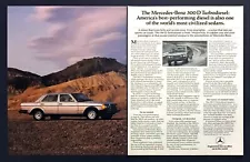 1982 Mercedes-Benz 300 D Sedan photo "Designed Not Decorated" 2-page print ad