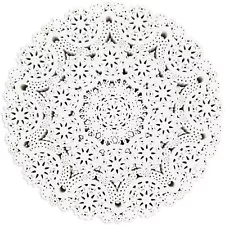 300pcs Medallion White Round 10" Paper Doilies Lace for Art Craft Table Décor