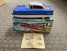 + T Telsada Toys Hong Kong Battery Operated Amphibious Car w/ Box #367