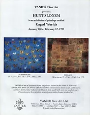 HUNT SLONEM Art Gallery Exhibit ~ VINTAGE PRINT AD ~ 1999