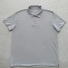 Taylor Stitch Men's Vapor Gray Organic Cotton Short Sleeve Polo Shirt Size 44/XL
