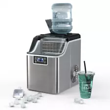 Electric Ice Maker 40 Lbs/24H Countertop Machine Self-Cleaning Ice Scoop Basket