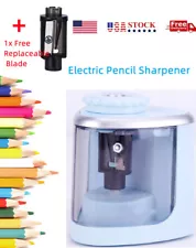 Electric Pencil Sharpener Automatic Touch Switch School Home Office Supply Blue